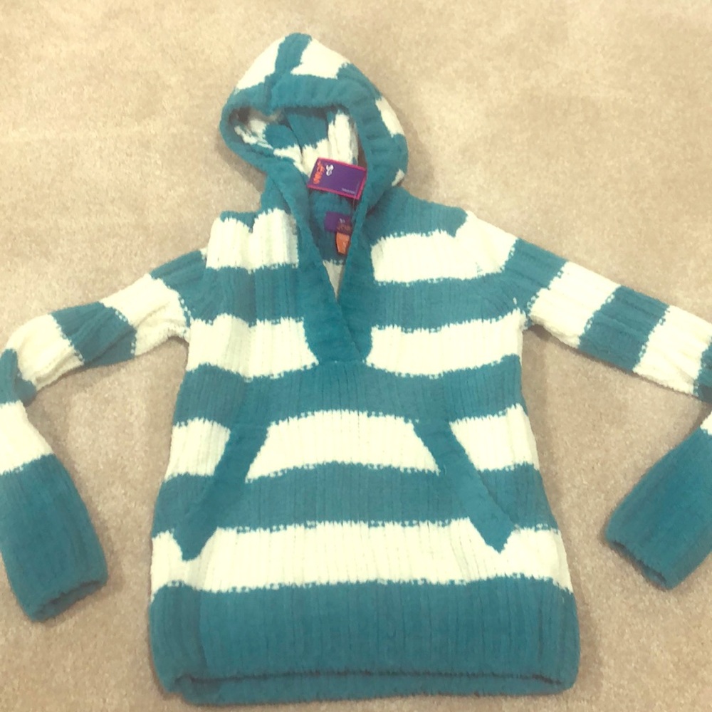 💸⬇️  So Jenni green & white striped hoodie NWT